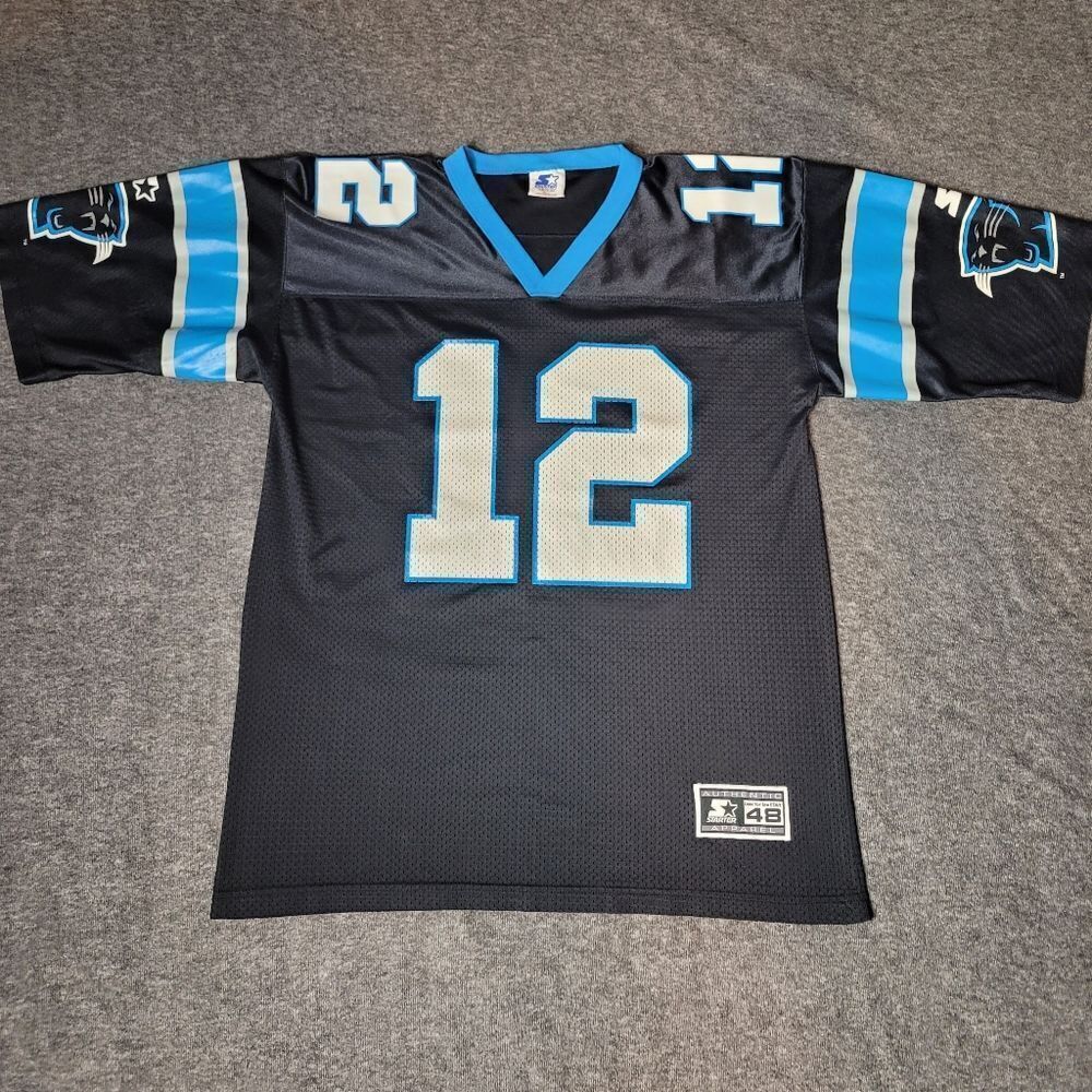 Vtg 90's Carolina Panthers Starter Kerry Collins 12 Mens L Football Jersey Rare